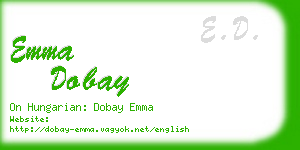 emma dobay business card